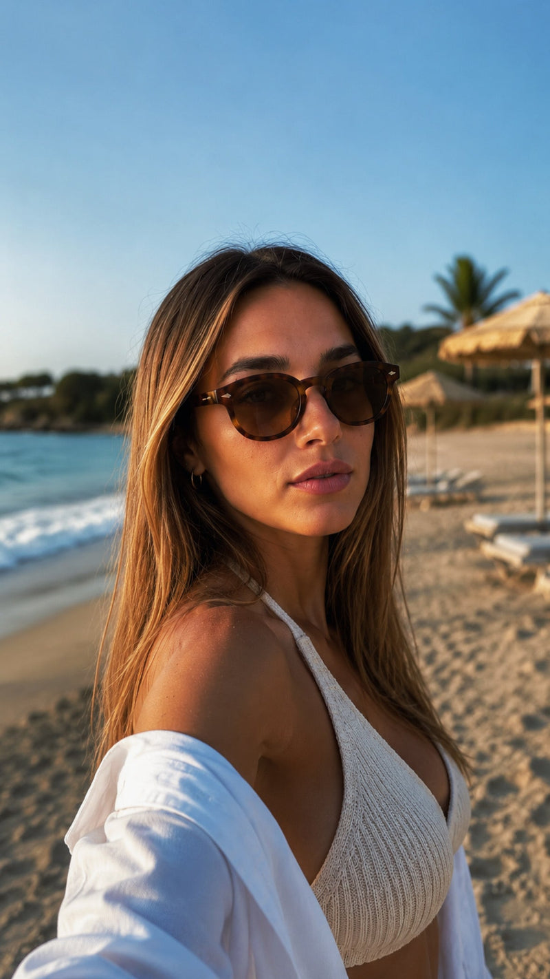 Lunettes de soleil tendance - verres teintés - protection UV - style old money
